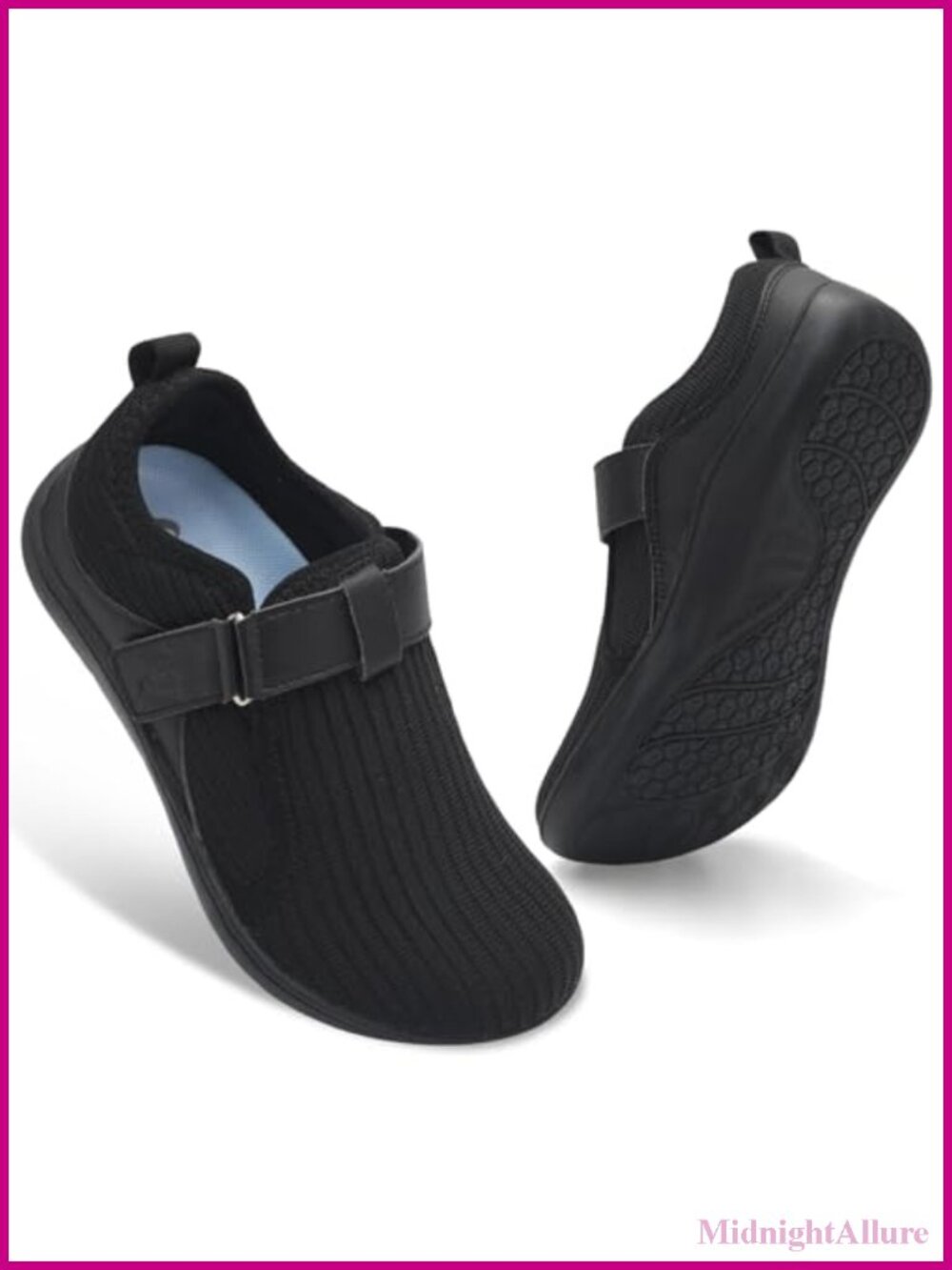 Women's Wide Walking Shoes Adjustable Breathable Zero Drop Barefoot Diabetic